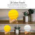 Silicone 3D Print White Decorative Layout Moon Night Light for Children's Room